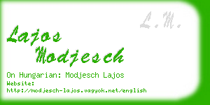 lajos modjesch business card
